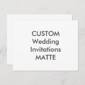 MATTE 120 lb 5,5 inch x 4,25 inch bruiloft Kaart (Voorkant / Achterkant)