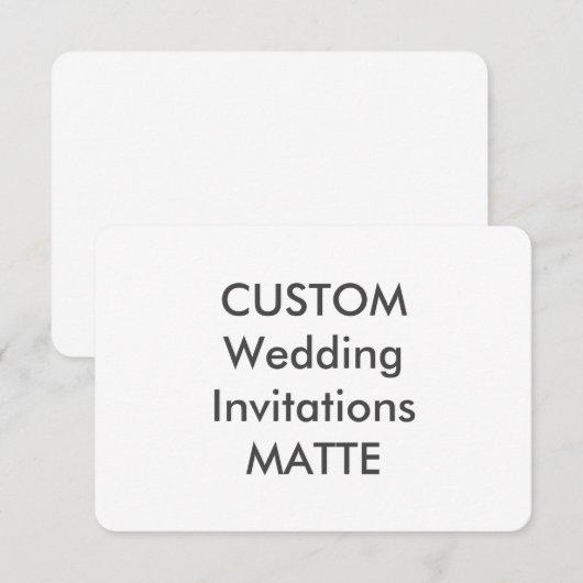 MATTE 120 lb 5 x 3,5-inch bruiloft Kaart (Voorkant / Achterkant)