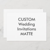 MATTE 120 lb 6,25 inch x 4,5-inch bruiloft Kaart (Voorkant / Achterkant)