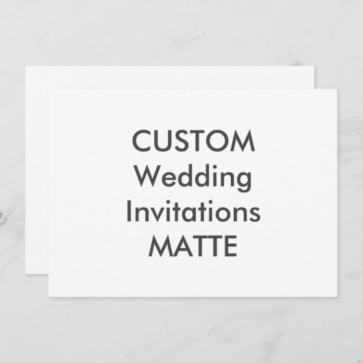 MATTE 120 lb 6,25 inch x 4,5-inch bruiloft Kaart (Voorkant / Achterkant)
