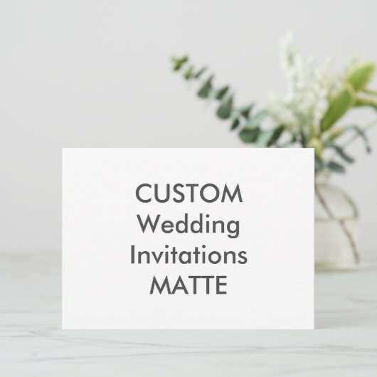 MATTE 120 lb 6,25 inch x 4,5-inch bruiloft Kaart (Staand voorkant)
