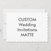MATTE 120 lb 7 x 5-inch Scalloped Wedding Invitati Kaart (Voorkant)