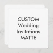 MATTE 5.25" Vierkante bruiloft Uitnodigingen (Voorkant / Achterkant)