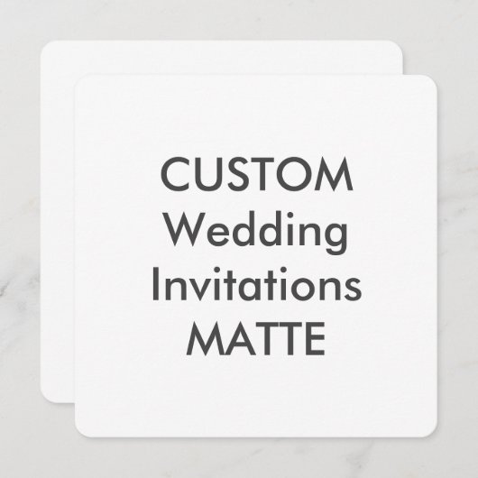 MATTE 5.25" Vierkante bruiloft Uitnodigingen (Voorkant / Achterkant)