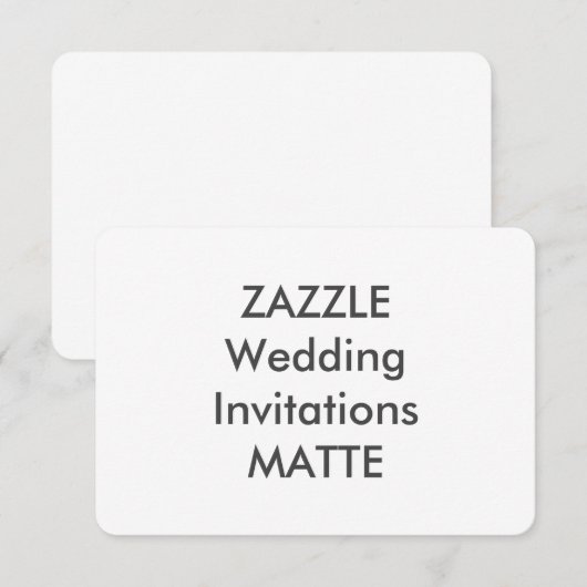 MATTE 5-inch x 3,5-inch bruiloft Kaart (Voorkant / Achterkant)