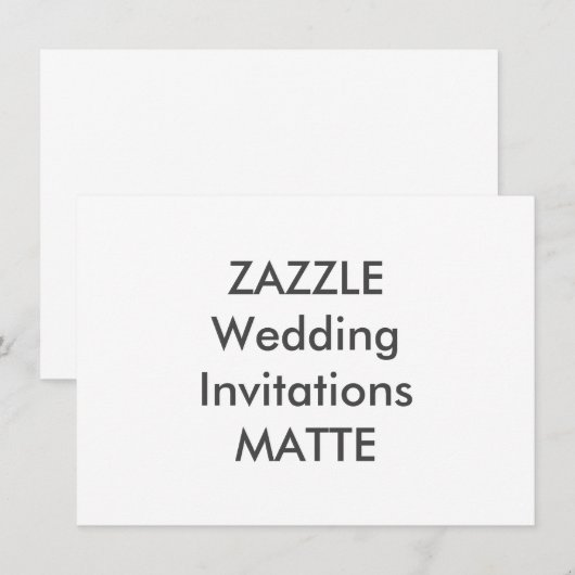 MATTE 6,25 x 4,5-inch bruiloft Kaart (Voorkant / Achterkant)