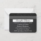 Matte Black Credit Kaart Verjaardagsuitnodigingen Notitiekaartje (Achterkant)