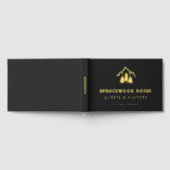 Matte Black Gold Mountains Pines BnB Huurcabine Gastenboek (Volledig)