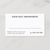 Matte Black Gray Monogrammed Professional Afsprakenkaartje (Voorkant)