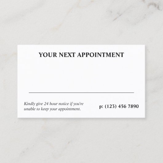 Matte Black Gray Monogrammed Professional Afsprakenkaartje (Voorkant)