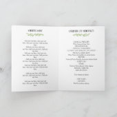 Matte Black Greenery Lijst Oval Photo Funeral Programma (Binnen)