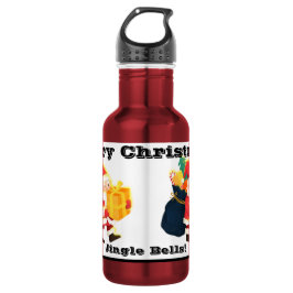 Matte Black kleur Kerstwensen Gedrukt 24 oz Waterfles