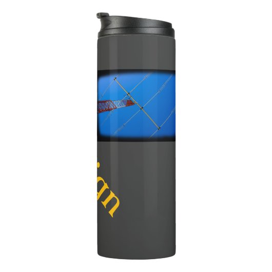 Matte Black met je roepnaam Thermosbeker (Geroteerd rechts)