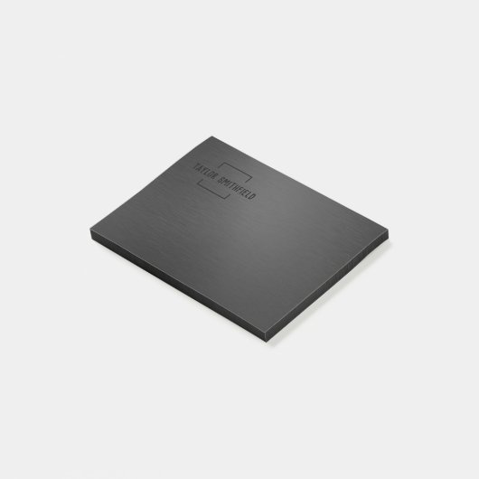 Matte Black Metal Post-it® Notes (Schuin)