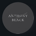 Matte Black Minimalist Plain Elegant Classical Grote Klok<br><div class="desc">Represent yourself with this modern, elegant design. This template can be customized to meet all professional occupations.</div>