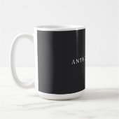 Matte Black Minimalist Plain Elegant Classical Koffiemok (Links)