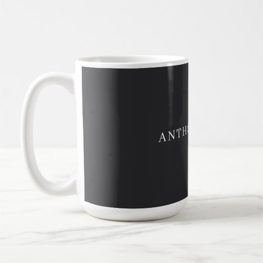 Matte Black Minimalist Plain Elegant Classical Koffiemok (Links)