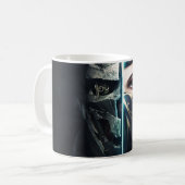 Matte Black Porcelain Coffee Mok, Smilatte Classic Koffiemok (Voorkant links)