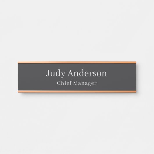 Matte Black Professional Plain Modern Elegant Deurbordje (Voorkant)