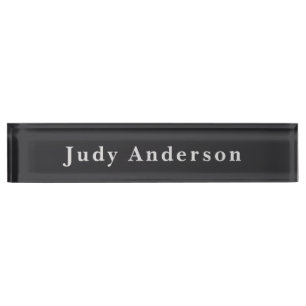 Matte Black Professional Plain Modern Elegant Naambordje