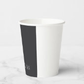 Matte Black Professional Plain Moderne Elegante Na Papieren Bekers (Links)