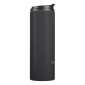 Matte Black Professional Plain Moderne Elegante Na Thermosbeker (Gedraaid links)
