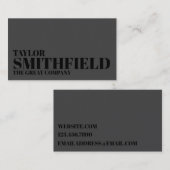 Matte Black Professional traditioneel Visitekaartje (Voorkant / Achterkant)