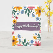 Matte bloemelijke wenskaart kaart (Gele Bloem)