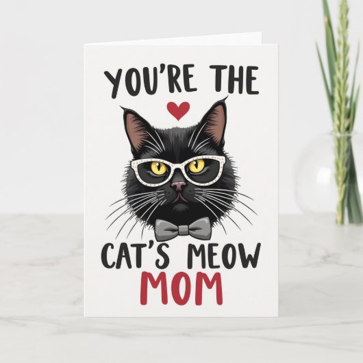 Matte Feline Jij Bent De Beste Moeder Kaart (Voorkant)