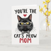 Matte Feline Jij Bent De Beste Moeder Kaart (Gele Bloem)