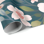 Matte Floral Wrapping Paper – Elegant Flower  Cadeaupapier (Rol Hoek)