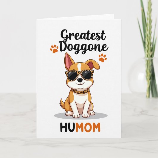 Matte Gevlekte Puppy Liefde Kaart (Voorkant)