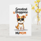 Matte Gevlekte Puppy Liefde Kaart (Gele Bloem)