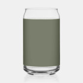 Matte & Glitter Moss Groen Aangepast Glas Kan (Voorkant)