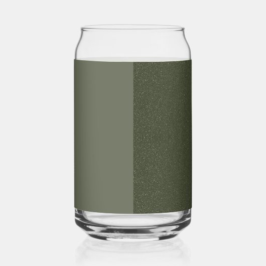 Matte & Glitter Moss Groen Aangepast Glas Kan (Links)