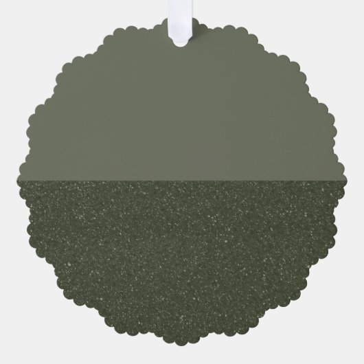 Matte & Glitter Moss Papier Ornament Kaart (Custom (Voorkant)