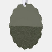 Matte & Glitter Moss Papier Ornament Kaart (Custom (Links)