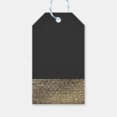 Matte Gold Modern Glam Sequins Chic Elegant Favor Cadeaulabel (Achterkant)