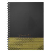 Matte Gold Modern Glam Sequins Chic Elegant Notitieboek (Voorkant)