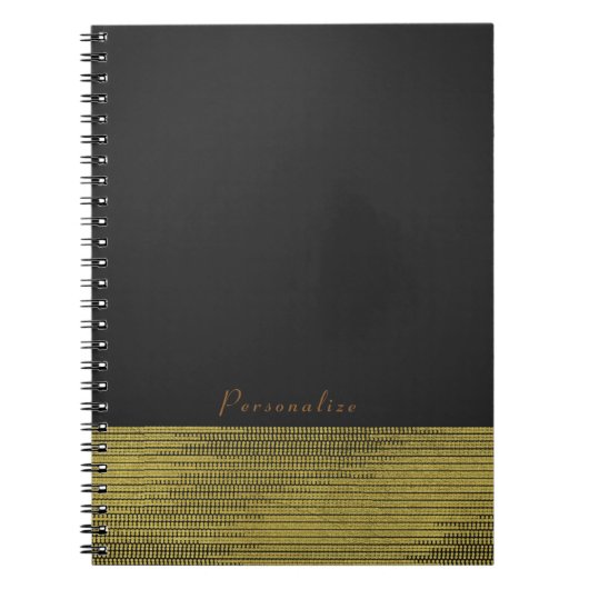 Matte Gold Modern Glam Sequins Chic Elegant Notitieboek (Voorkant)