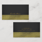 Matte Gold Modern Glam Sequins Chic Elegant Visitekaartje (Voorkant / Achterkant)