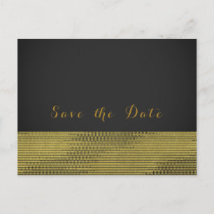 Matte Gold Modern Glam Sequins Chic Save the Date Aankondigingskaart