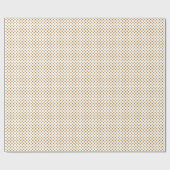 Matte Gold Polka Dots op Wit Cadeaupapier (Vlak)