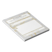 Matte Gold White Grey Marble Doctor Prescription Notitieblok (Schuin)