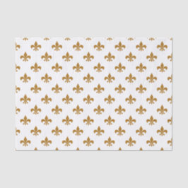 Matte Goud Fleur-de-lis op Wit Tissuepapier