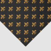Matte goud Fleur-de-lis op zwart Tissuepapier (Detail)