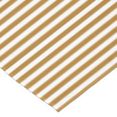 Matte gouden en witte streep tafelkleed (Gekanteld)