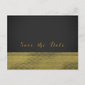 Matte Gouden Moderne Glam Sequins Chic Save the Da Aankondigingskaart (Voorkant)