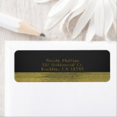Matte Gouden Moderne Glam Sequins Chic Uitnodiging Etiket (Insitu)