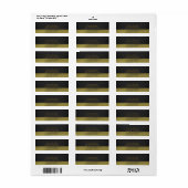 Matte Gouden Moderne Glam Sequins Chic Uitnodiging Etiket (Full Sheet)